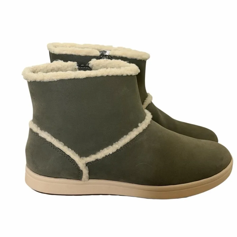 Cloud Steppers Clarks Ankle Boots Step Glow Rose Olive Taupe 10 NIB